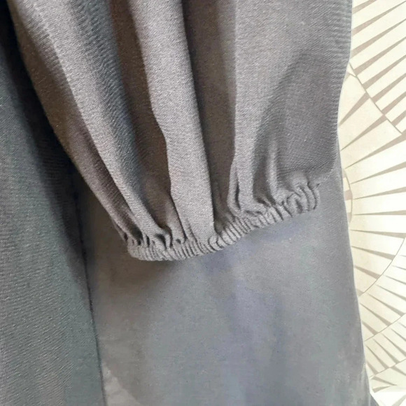 ASOS Design Black‎ Sheer Long Sleeve Wrap Size 14 - Picture 4 of 5